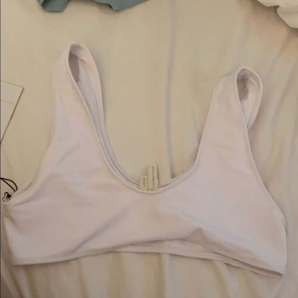 White lovewave bikini top